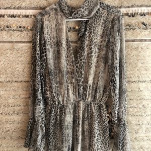 Animal print romper